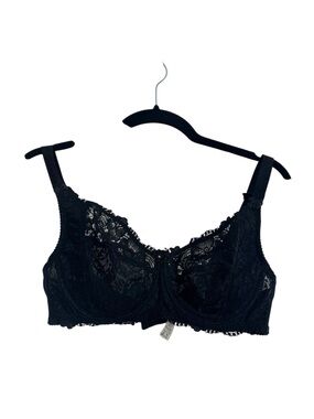 Diorella Bra 36E Sheer Lace Unlined Underwire